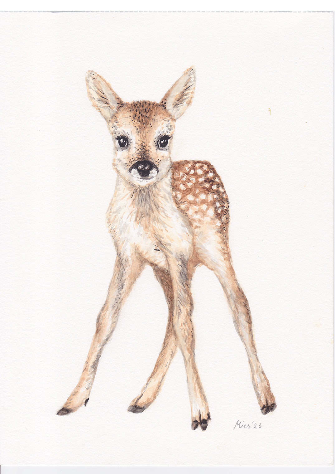 Original-Aquarell-Affe