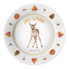 Load image into Gallery viewer, Children's plate bear with name