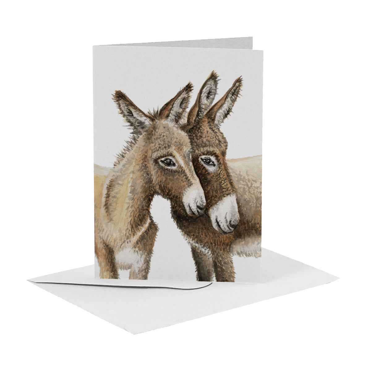 Greeting card donkeys