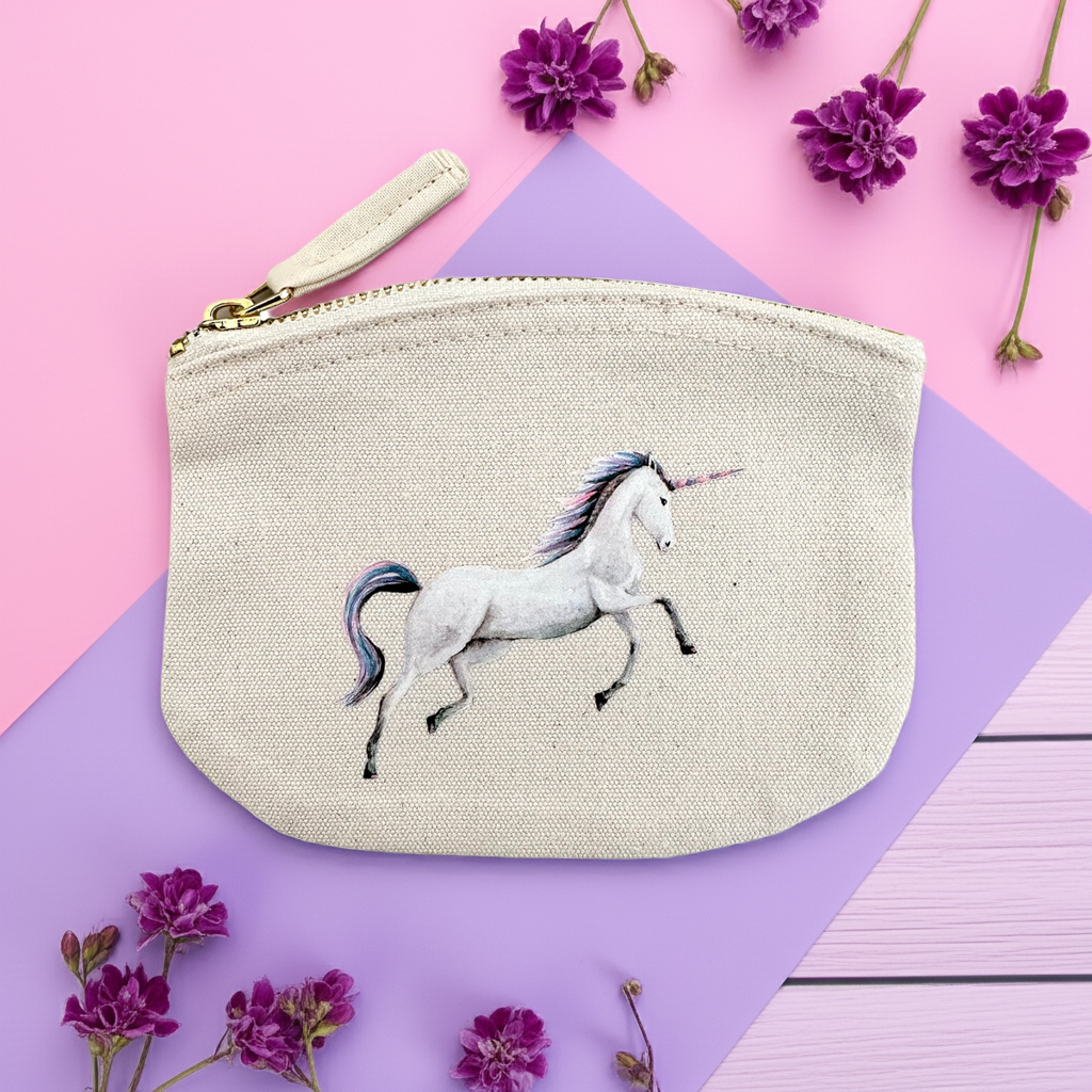 Canvas portemonnee unicorn