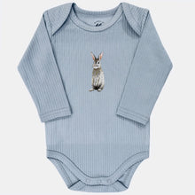 Lade das Bild in den Galerie-Viewer, Meegroeiromper konijn - soft blue longsleeve