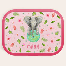 Afbeelding in Gallery-weergave laden, Broodtrommel olifant met naam