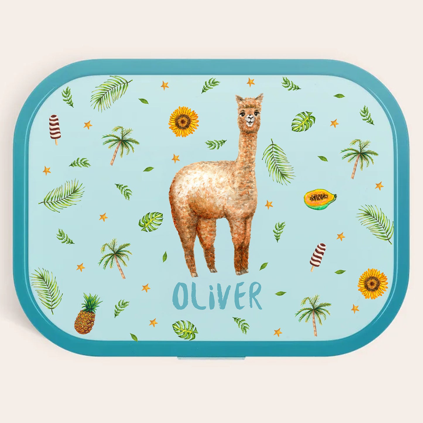 Broodtrommel alpaca met naam
