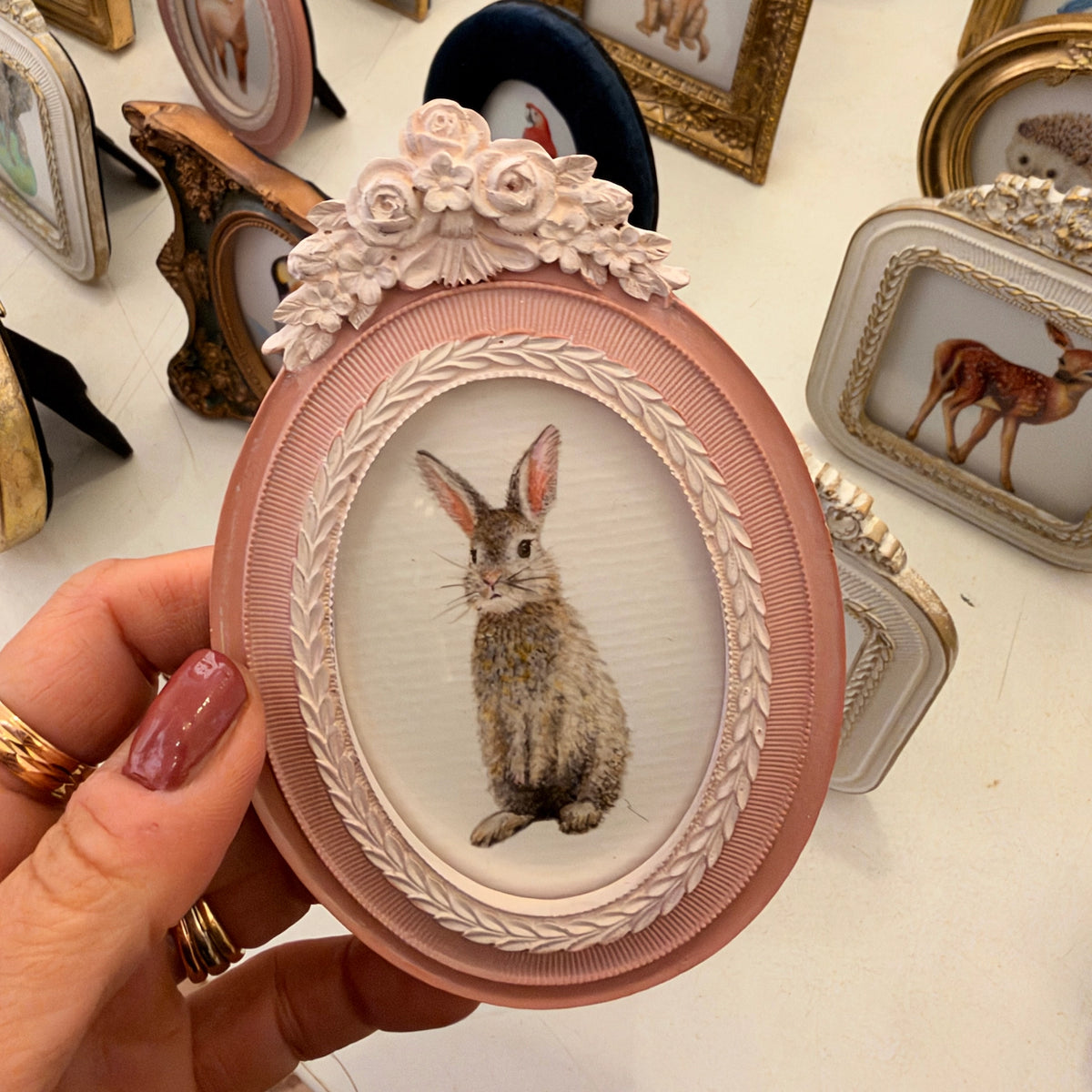 Roze lijstje met alpaca art print