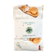 Lade das Bild in den Galerie-Viewer, Baby Spuckücher Musselin Leoparden Medium - 2 Stück - 60x60cm groß