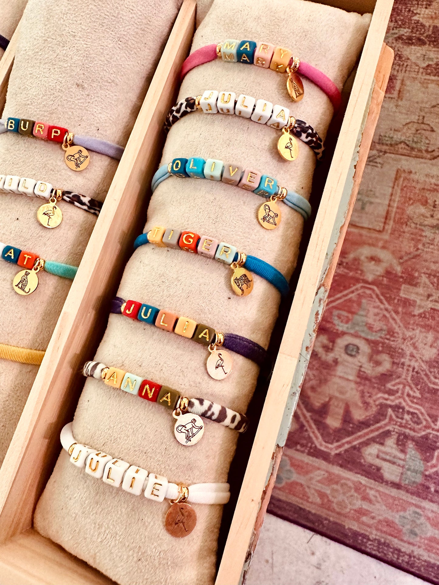 Personalized bracelet light blue