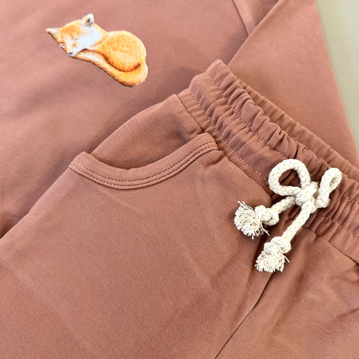 Baby joggingpak vosje - rust oudroze
