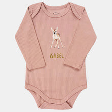 Lade das Bild in den Galerie-Viewer, Baby romper hertje met naam - blush longsleeve