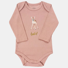 Lade das Bild in den Galerie-Viewer, Baby romper hertje met naam - blush longsleeve
