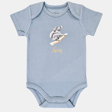 Lade das Bild in den Galerie-Viewer, Baby romper koala met naam - soft blue shortsleeve