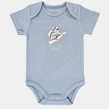 Lade das Bild in den Galerie-Viewer, Baby romper koala met naam - soft blue shortsleeve