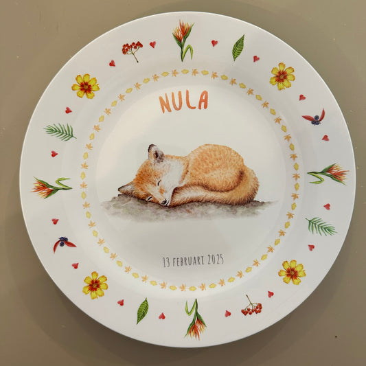 Kinderteller Fuchs mit Namen