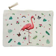 Afbeelding in Gallery-weergave laden, Canvas etui flamingo