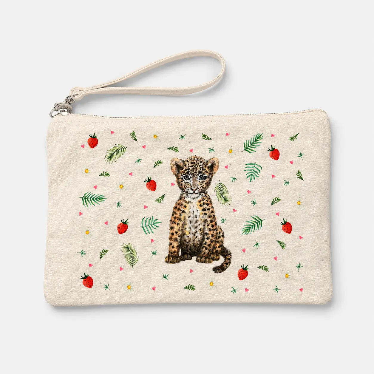 Canvas etui luipaardje
