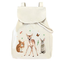 Load image into Gallery viewer, Canvas rugzakje bosdieren - evt met naam