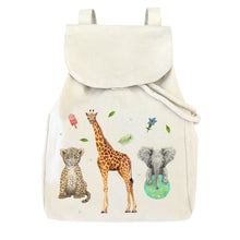 Load image into Gallery viewer, Canvas rugzakje jungle - evt met naam