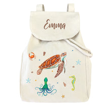 Load image into Gallery viewer, Canvas rugzakje ocean - evt met naam