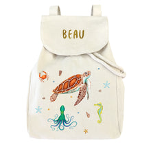 Load image into Gallery viewer, Canvas rugzakje ocean - evt met naam