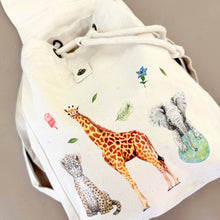 Load image into Gallery viewer, Canvas rugzakje jungle - evt met naam