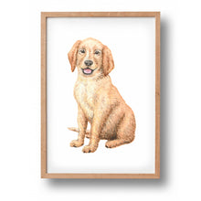Lade das Bild in den Galerie-Viewer, Tierposter mit Golden Retriever Welpen