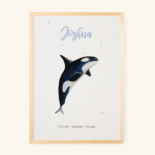 Geburtsposter Orka – personalisiert – A3