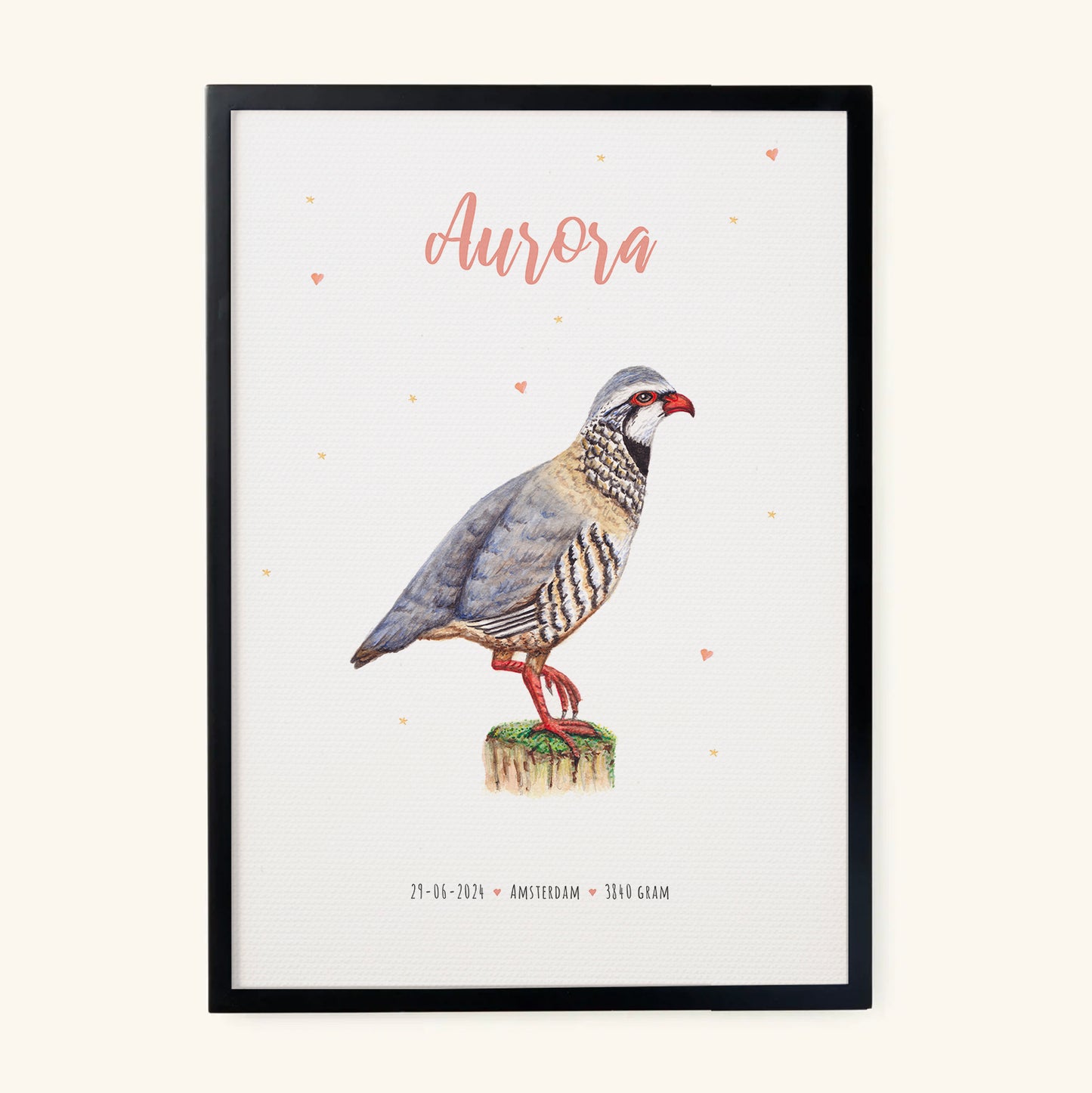 Poster rode patrijs - Art print