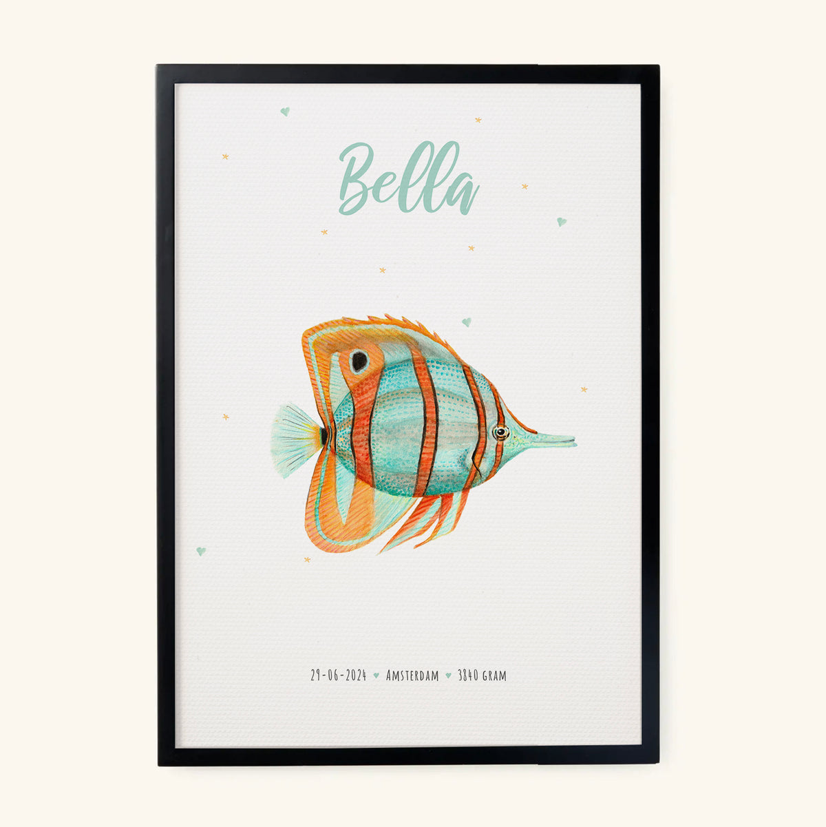 Poster tropische Fische blau / orange