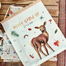 Load image into Gallery viewer, Personalised growth chart forest animals with name