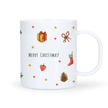 Afbeelding in Gallery-weergave laden, Kerstservies roodborstje met naam kunststof