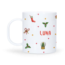 Load image into Gallery viewer, Kids personalized Christmas dinner name plate deer