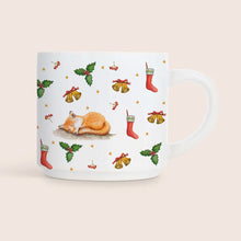Load image into Gallery viewer, Ceramic Christmas mug rabbit