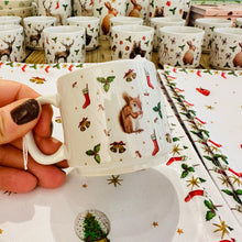 Load image into Gallery viewer, Ceramic Christmas mug rabbit