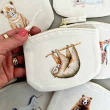 Afbeelding in Gallery-weergave laden, Canvas portemonnee luiaard