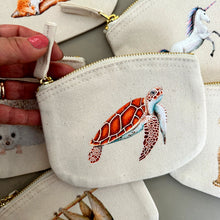 Afbeelding in Gallery-weergave laden, Canvas portemonnee zeeschildpad