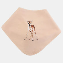 Afbeelding in Gallery-weergave laden, baby slabbetje hertje beige – extra zacht biologisch textiel – must-have voor baby's