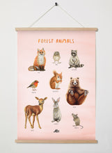 Lade das Bild in den Galerie-Viewer, Collagenposter Waldtiere 50x70 cm
