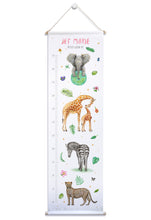 Load image into Gallery viewer, Personalised growth chart jungle animals with name