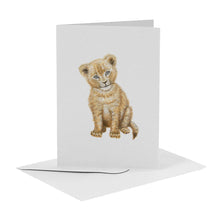 Lade das Bild in den Galerie-Viewer, blanco wenskaart met leeuwtje