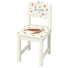 Afbeelding in Gallery-weergave laden, kinderstoel stoeltje met naam gepersonaliseerd mies to go aquarel handgeschilderd kinderkamer babykamer kraamcadeau kraamkado verjaardag kind cadeau zeeschildpad zeedieren oceaan