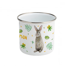 Afbeelding in Gallery-weergave laden, Emaille beker konijn pimpelmees met naam