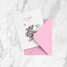 Afbeelding in Gallery-weergave laden, Geboortekaartje koala meisje - sample