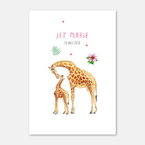 geboorte kaartje giraf mies to go