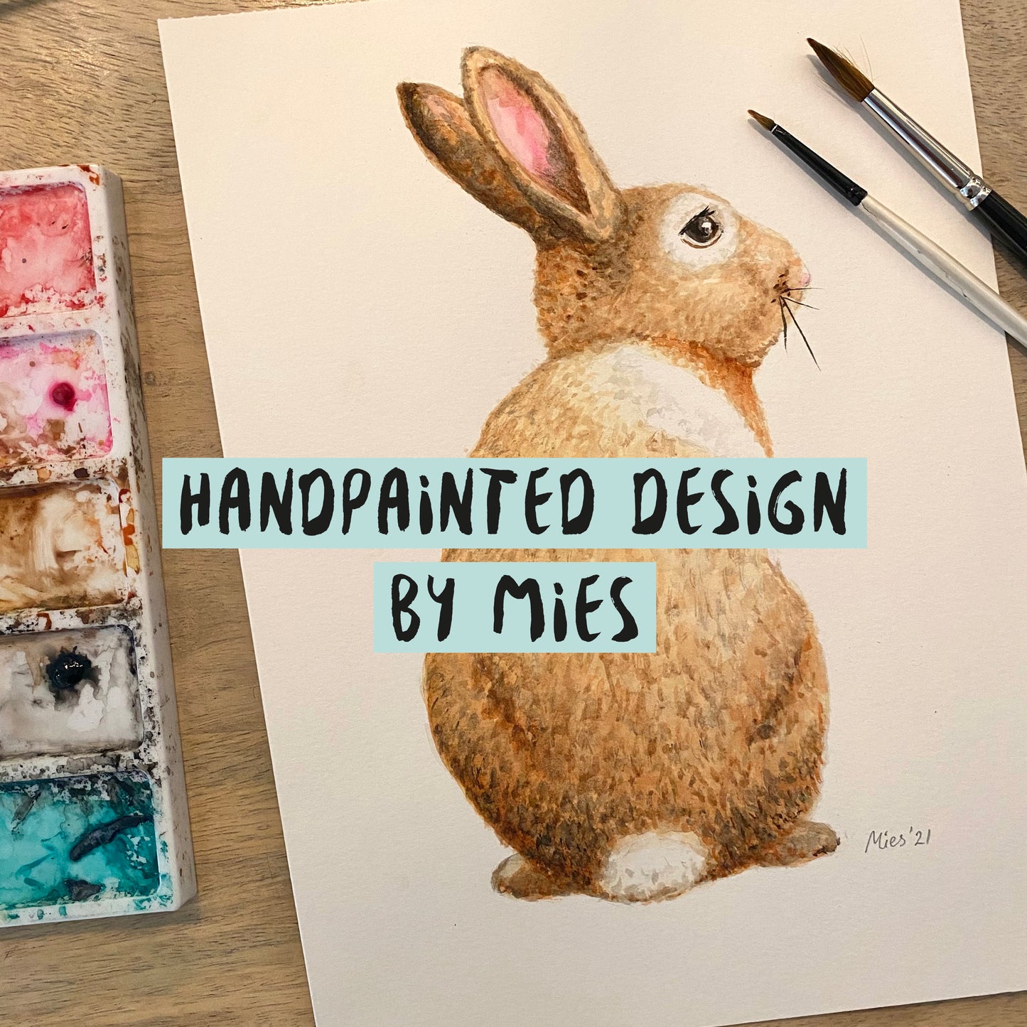 handpainted design by Mies to Go handgeschilderd aquarel dieren watercolour