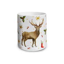 Load image into Gallery viewer, Christmas mug deer ceramic
