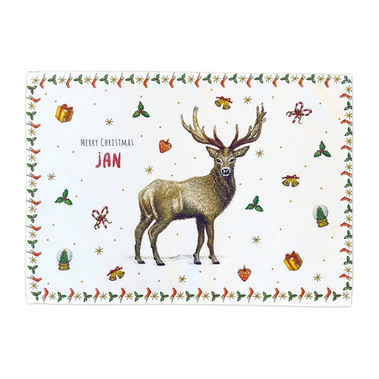 4 sets de table de Noël avec prénom