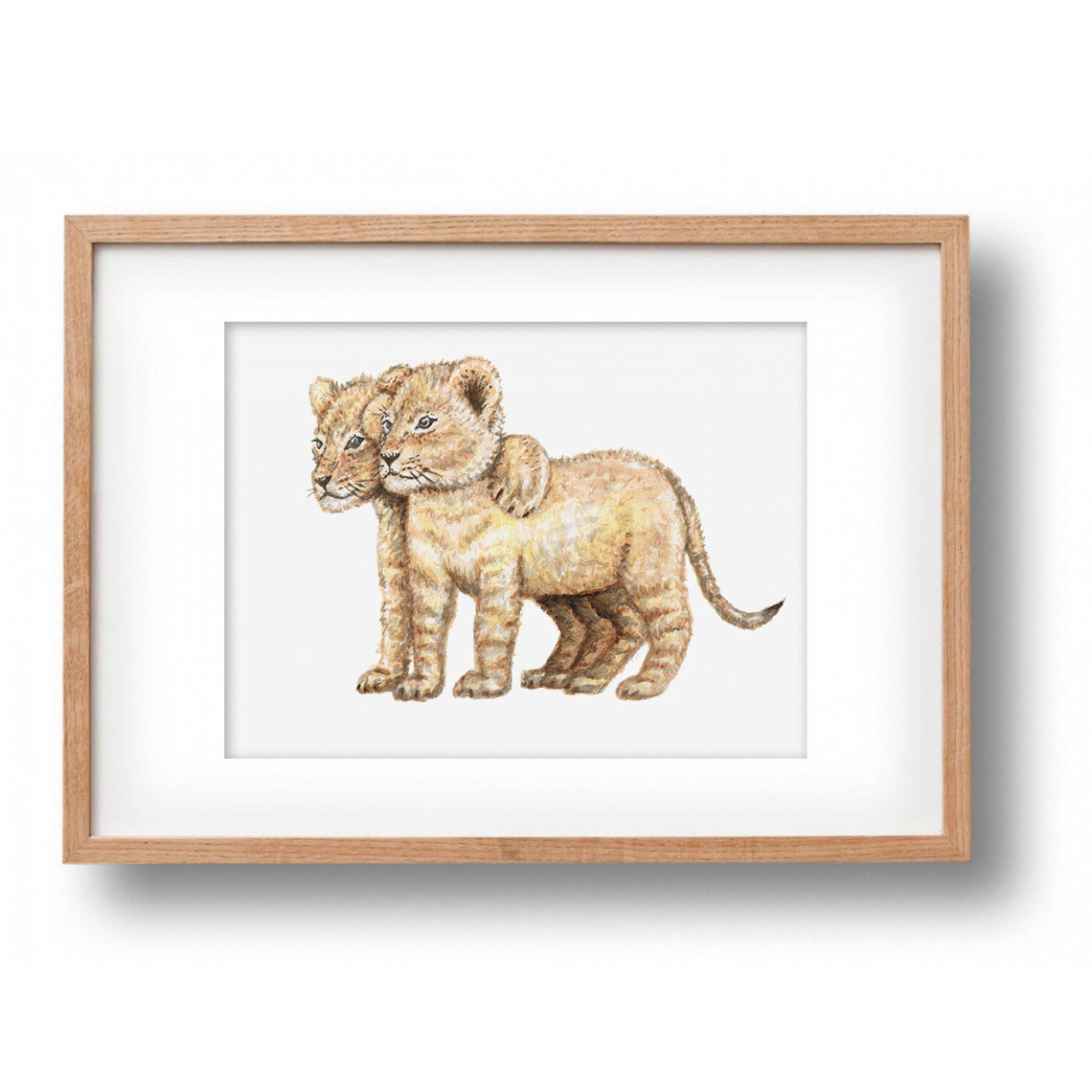 Original watercolour lions