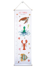 Load image into Gallery viewer, Personalised growth chart sea animals with name