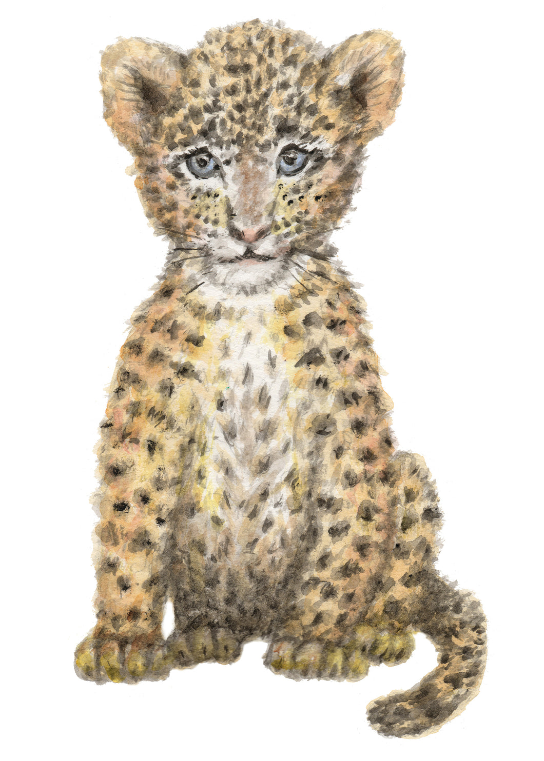 Muursticker baby luipaard 50x70 cm