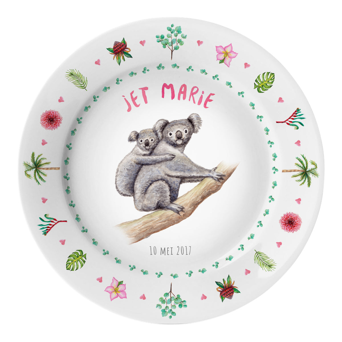 Kinderteller Koala mit Namen
