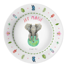 Load image into Gallery viewer, Personalised kids plate elephant